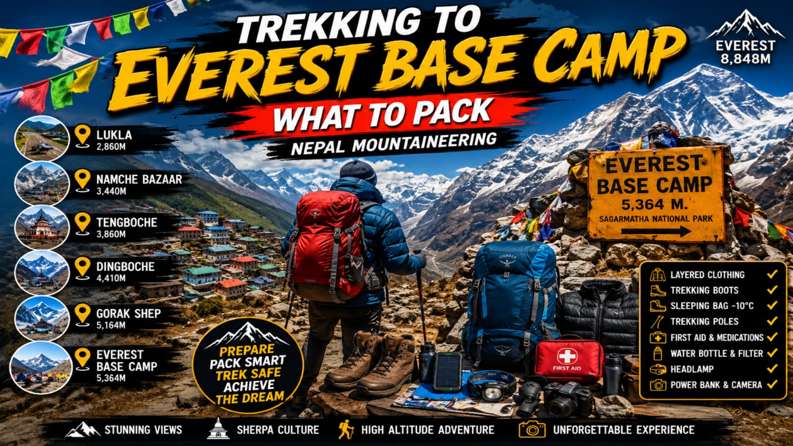 Trekking to Everest Base Camp: What to Pack for the Journey of a Lifetime