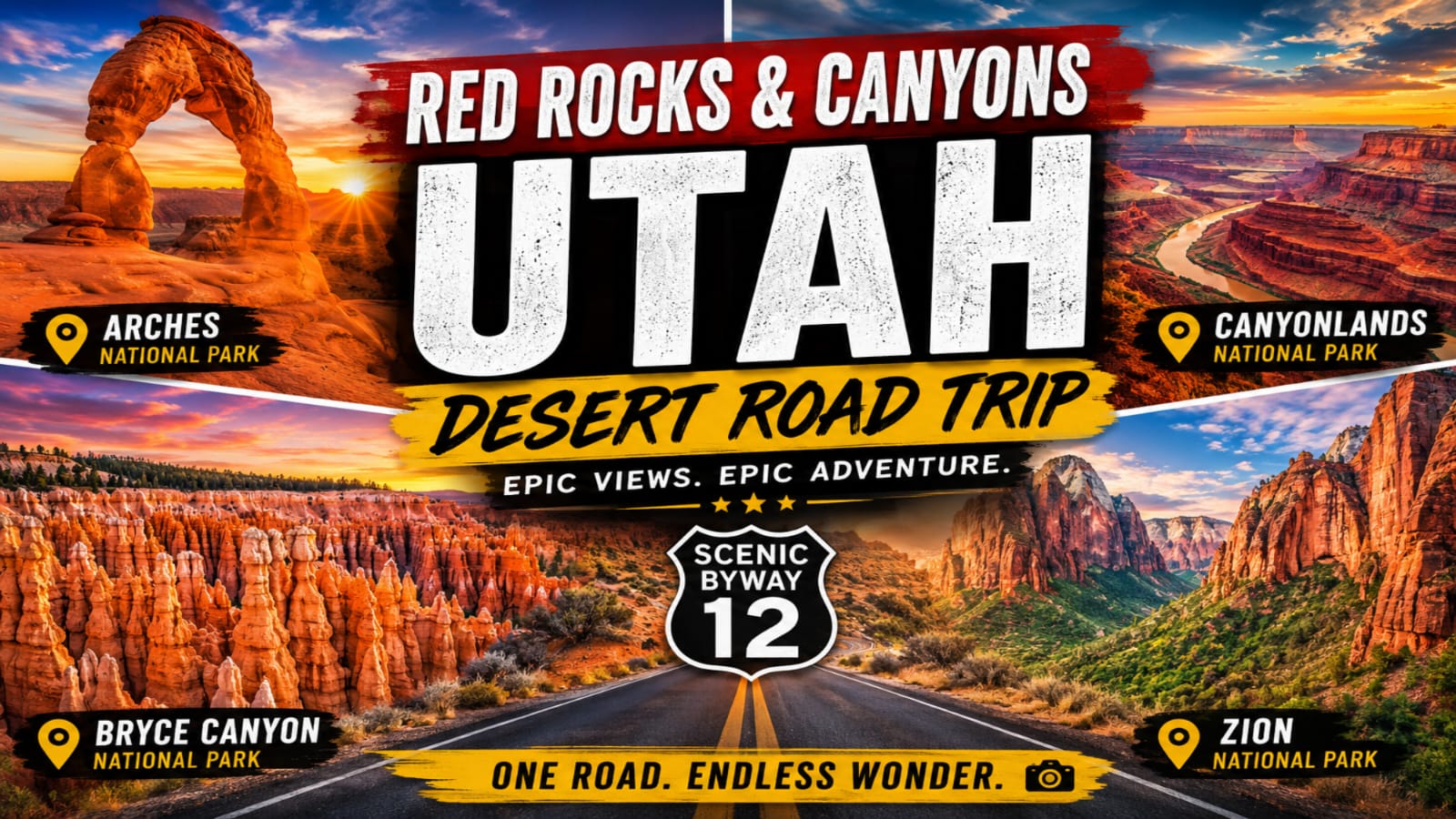 Red Rocks and Canyons: A Desert Road Trip Through Utah, USA Red Rocks and Canyons: A Desert Road Trip Through Utah, USA