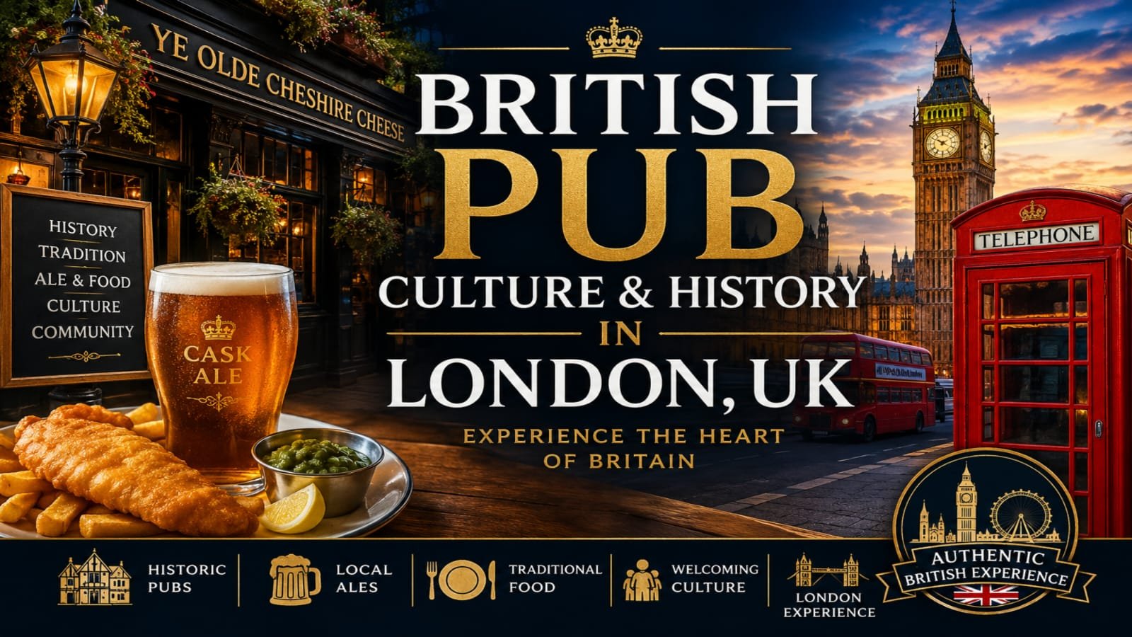 British Pub Culture and History: Experiencing the Heart of London, UK