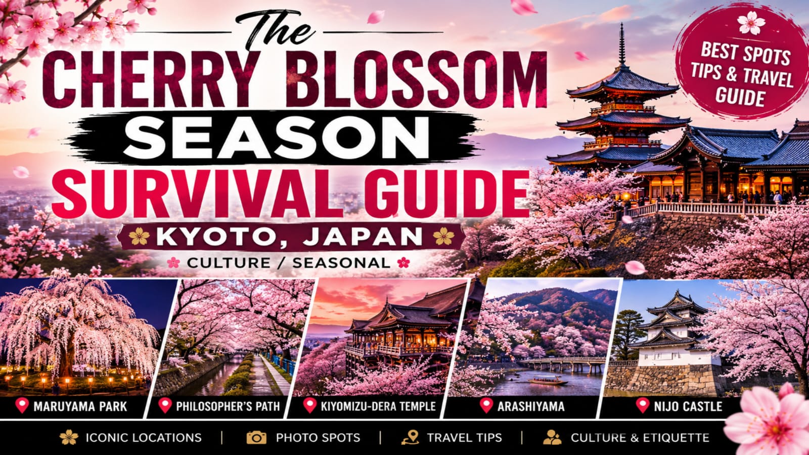 Cherry Blossom Season Survival Guide Kyoto Japan