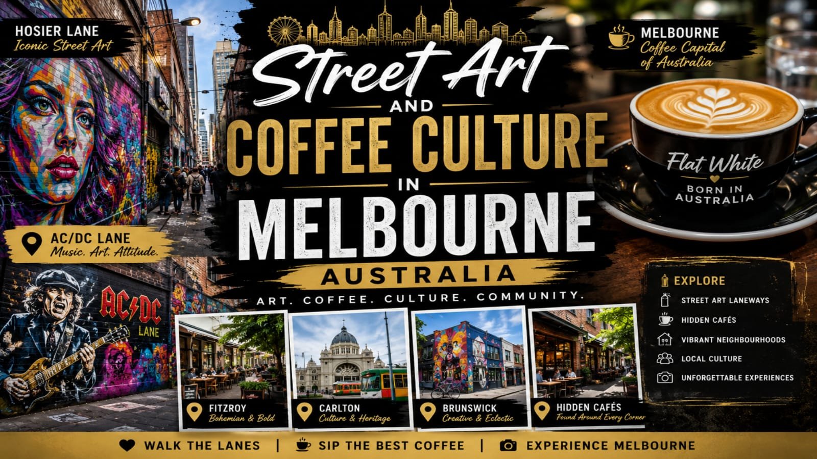 Street Art and Coffee Culture in Melbourne, Australia Street Art and Coffee Culture in Melbourne, Australia
