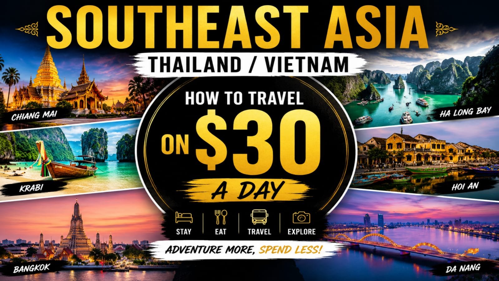 How to Travel Southeast Asia on $30 a Day (Thailand & Vietnam) How to Travel Southeast Asia on $30 a Day (Thailand & Vietnam)