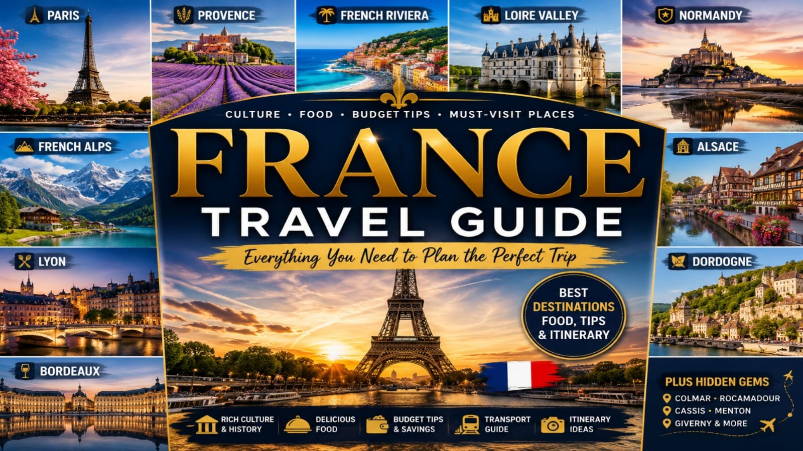 Travel Guide to France: Must-See Locations, Food, Culture, and Low-Cost Travel